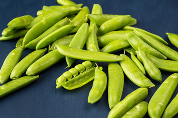Fresh green peas.