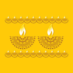 creative diwali festival lamp concept vector 