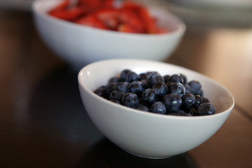 Bowl of blueberries and strawberries