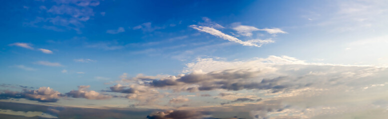 Sunset sky and cloud - Panorama effect