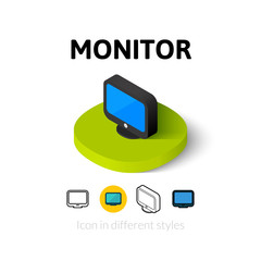 Monitor icon in different style