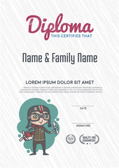 Diploma template and background design.