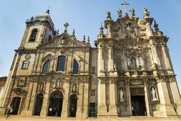 Fototapeta na wymiar Carmelite church in Porto, Portugal