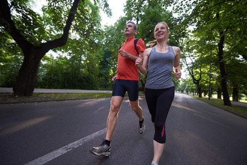 Obraz premium couple jogging
