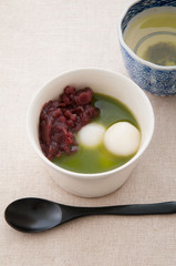 抹茶白玉ぜんざい