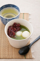 抹茶白玉ぜんざい