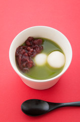 抹茶白玉ぜんざい