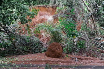 Natural disasters, landslides during the rainy season