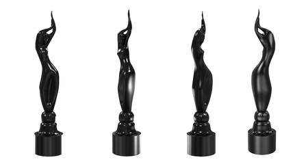 Award in black from different angles 