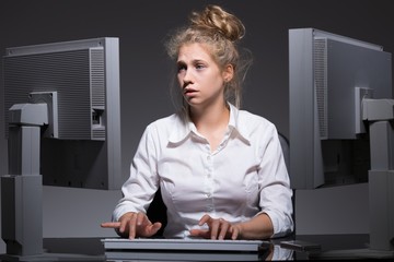Constantly working woman