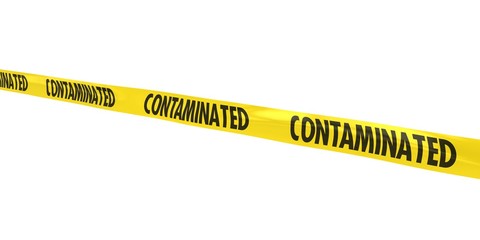 CONTAMINATED Tape Line at Angle