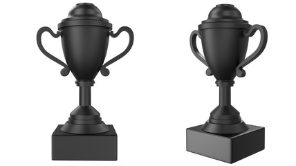 Black color trophy for the winner