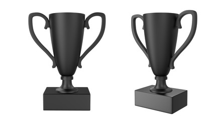 Abstract design of a trophy on a white background