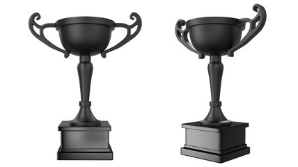 Abstract design of cup trophy award on white background