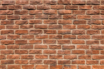 Red old brick wall  