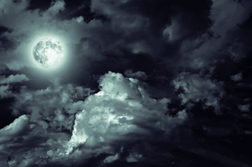 Naklejka na ściany i meble magic moon over the clouds