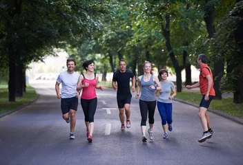 Photo sur Plexiglas Jogging people group jogging