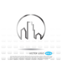 Vector logo name icon building.