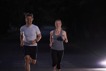 couple jogging at early morning