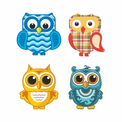 Set of owls