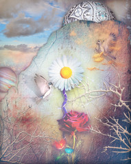 Dreams valley with colored flowers series © Rosario Rizzo