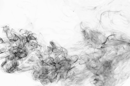 abstract black smoke on a white background