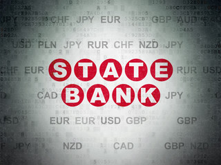 Currency concept: State Bank on Digital Paper background