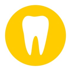 Tooth Icon - yellow button