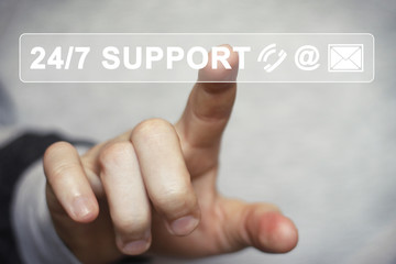 Business button icon 24 hours service online sign