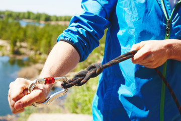 Getting ready for climbing