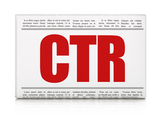 Finance concept: newspaper headline CTR