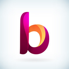 Modern twisted letter b