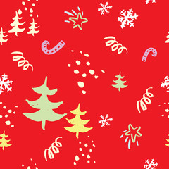 Seamless Christmas pattern. 