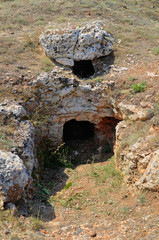 Ancient grave in the Archaeological Reserve Yailata, Bulgaria