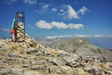Amazing panorama from Vihren peak, Pirin Mountain, Bulgaria