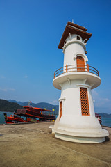 Lighthouse on a Bang Bao pier on Koh Chang Island