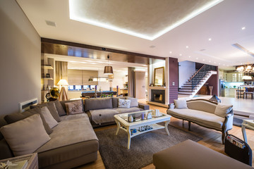Interior of a luxury living room