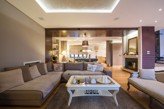 Interior of a luxury living room