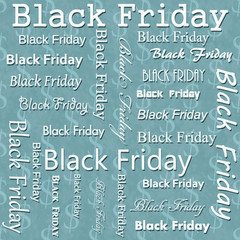 Black Friday Design with Teal Dollar Sign Tile Pattern Repeat Ba