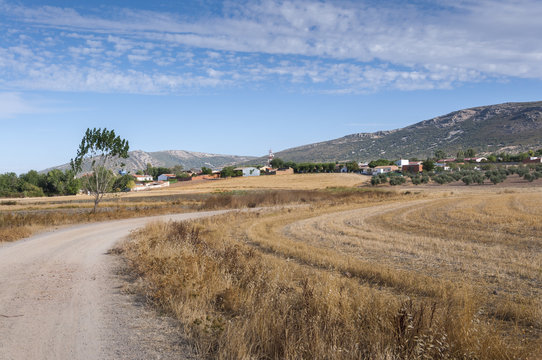 Traditional small hamlet in La Mancha, Ciudad Real Province, Spain