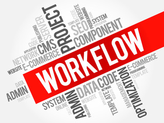 WORKFLOW word cloud, business concept