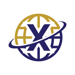 Initial Globe logo x