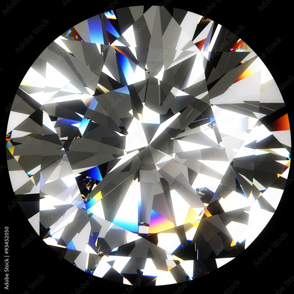 Poster round diamond isolated with clipping path