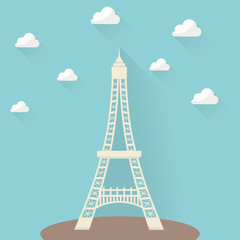 Fototapeta na wymiar Eiffel tower in Paris for travel design