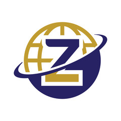 Initial Globe logo z