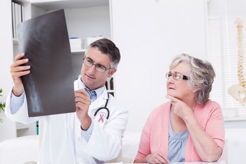 Composite image of pink awareness ribbon