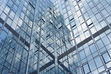 skyscraper windows reflection