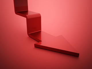 Stair arrow business concept rendered