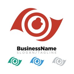 Eye Glass vector logo icon