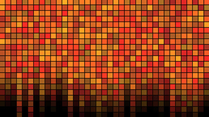 Pixelated Tiles Background Illustration - Orange